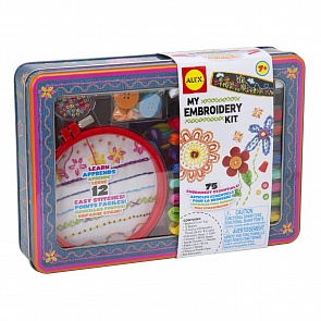 Большой набор - Учимся вышивать.12 видов стежков, 75 предметов, от 7 лет (Alex, 186T)